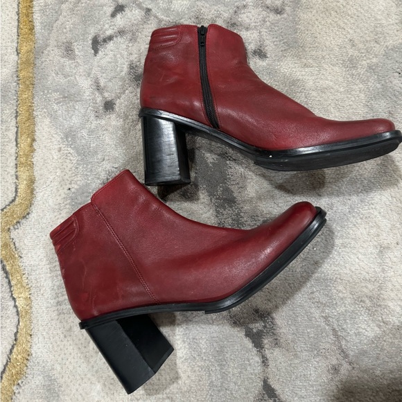 PAZZO women’s square toe leather boots size 10 - Picture 1 of 8